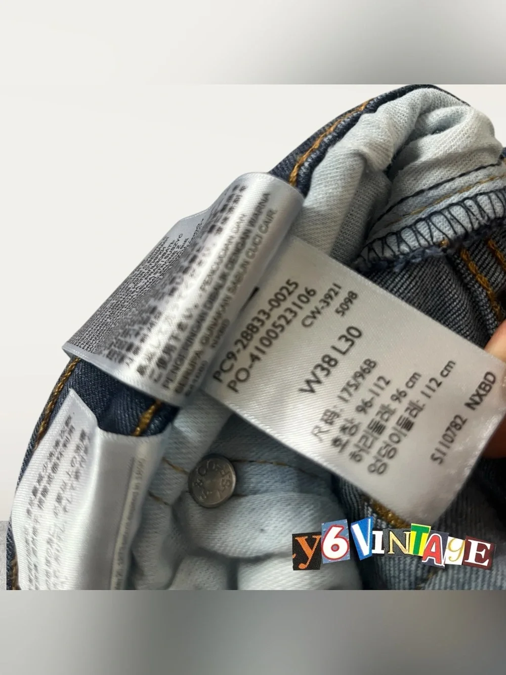 Levi 512 Slim Taper Blue Jeans size 38